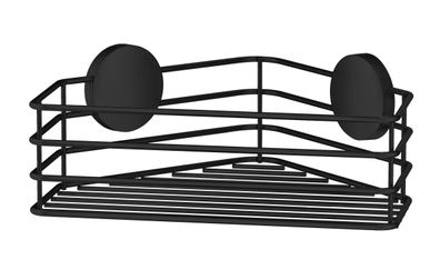 Smedbo Design Eckseifenkorb zum kleben Edelstahl schwarz BB1201