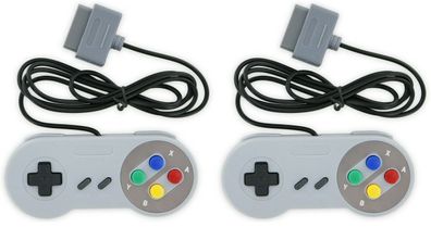 2x Super Nintendo Controller SNES Gamepad Kontroller Joypad für Nintendo Snes