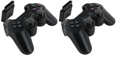 2x Controller Wireless Joypad Gamepad Funk Controller für Playstation 2 PS2