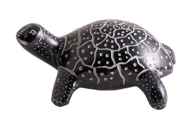 Schildkröte Speckstein graviert H: 3,5 cm Feng-Shui Tierfigur Statue Gelassenheit