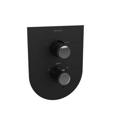 Ramon Soler Arola Thermostat Unterputz Armatur schwarz matt mit integrierten 2 Wege U