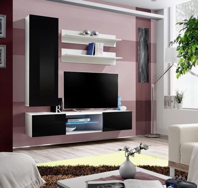 Wohnzimmer Wandregale Wohnwand Wandschrank Regal Design tv Modern Luxus Neu
