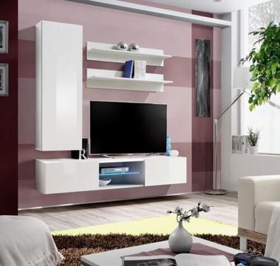 Moderne Wohnwand TV-Ständer Wandschrank Wand Regale Wohnzimmer Design Möbel