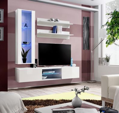 Moderne Wohnwand TV-Ständer Wandschrank Wand Regale Wohnzimmer Design Möbel