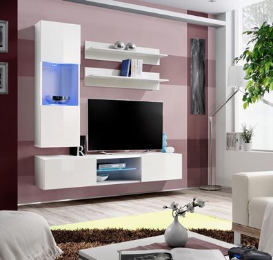 Wohnwand Luxus Wohnzimmer Möbel TV-Ständer Komplette 4tlg Designer Einrichtung
