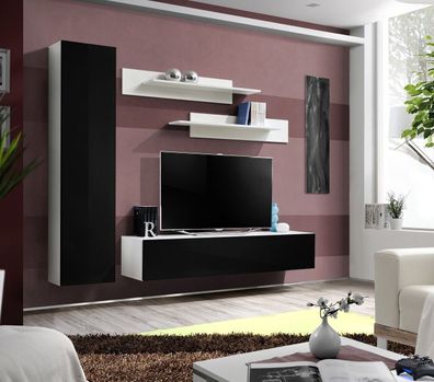 Luxus Wohnwand Designer TV Ständer Sideboard Einrichtung Wohnzimmer 4tlg Set