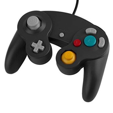 Controller, Gamepad, Joypad, Joystick für Nintendo Gamecube und Nintendo Wii Schwarz
