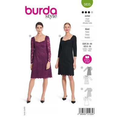 burda style Papierschnittmuster Elegante Kleider #5835