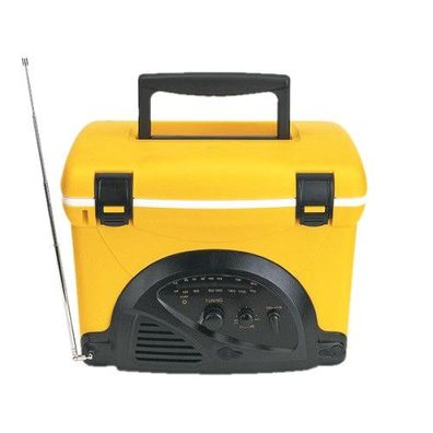 CANON Tragbare Kühlbox mit AM FM Radio Werkstattradio Baustellenradio gelb-schwarz