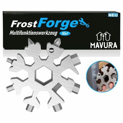 FrostForge Multitool Schneeflocke Edelstahl Multifunktionswerkzeug Werkzeug 18-1
