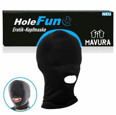 HoleFun Kopfmaske Bondage Fetisch SM BDSM Sex Spielzeug Maske Mundöffnung 1-Loch