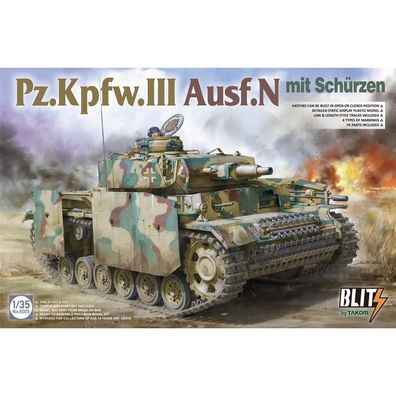 Versand Innerhalb 24 H Pz. Kpfw. III Ausf.N mit Schürzen Takom | Nr. 8005 | 1:35