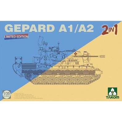 Versand Innerhalb 24 H Gepard A1/ A2 2in1 Limited Edition Takom | Nr. 2044X | 1:35