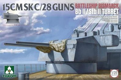 Versand Innerhalb 24 H 15 cm SK C/28 Guns Bismarck Bb II/ Stb II Turret Takom |