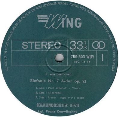 Wing Records 96 600 SAE - 9 Sinfonien