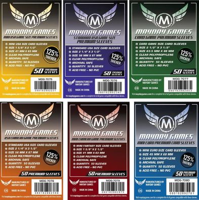 Mayday Games - Game Sleeves Premium (select from List) - Mayday Games