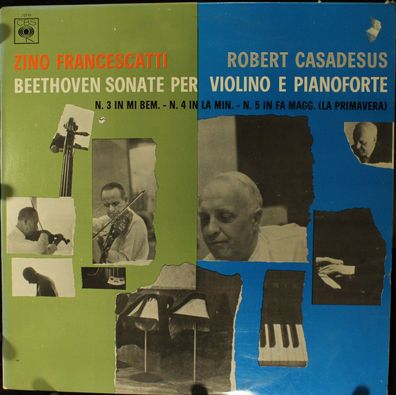 CBS 72113 - Sonate Per Violino E Pianoforte N°3 In Mi Bem - N°4 In La Min., N