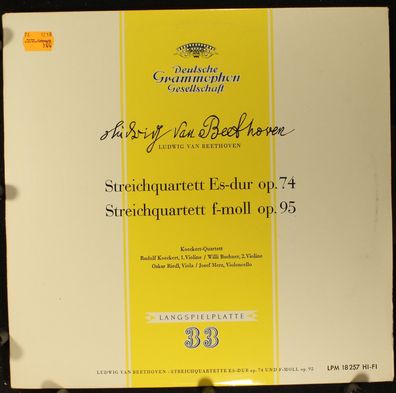 Deutsche Grammophon LPM 18 257 - Streichquartett Es-Dur Op. 74 / Streichquartett
