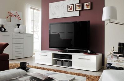Wohnzimmermöbel Weiß TV Ständer Sideboard Regale Kommode Modern Design Möbel