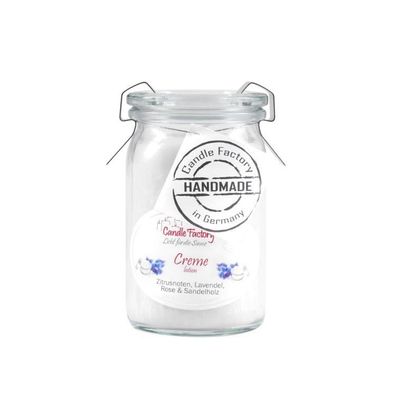 Candle Factory Baby-Jumbo Duftkerze im Weckglas, Creme, 308-118 1 St