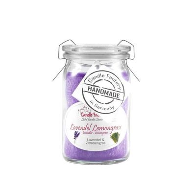 Candle Factory Baby-Jumbo Duftkerze im Weckglas, Lavendel Lemongrass, 308-059 1 St