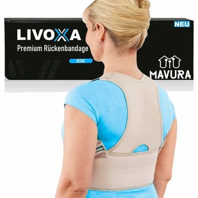 LIVOXA Rückenbandage Ergonomischer Rückenhalter Geradehalter Rückenstabilisator