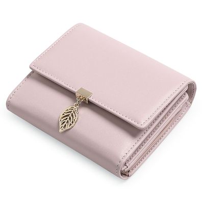 Mode Damen Brieftasche Kurzer Dreifach-Geldclip PU-Leder Brieftasche
