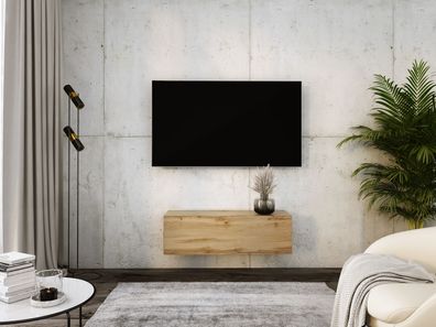 TV-Schrank, Lowboard in WOTAN Eiche (B: 100 cm, H: 34 cm, T: 32 cm)