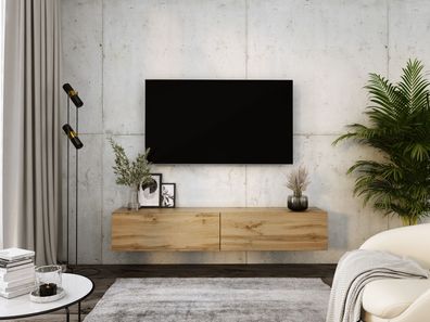 TV-Schrank, Lowboard in WOTAN Eiche B: 170 cm, H: 34 cm, T: 32 cm