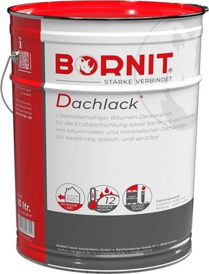 Bornit Dachlack Bitumen-Dachanstrich - Sanierung (10 Liter)