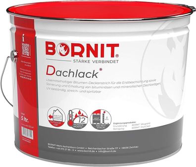 Bornit Dachlack Bitumen-Dachanstrich - Sanierung (5 Liter)