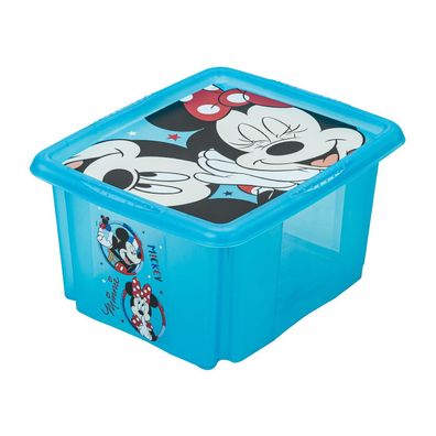 3x Aufbewahrungsbox Spielzeugbox Spielzeugkiste Fashion Box 24L Mickey Mouse