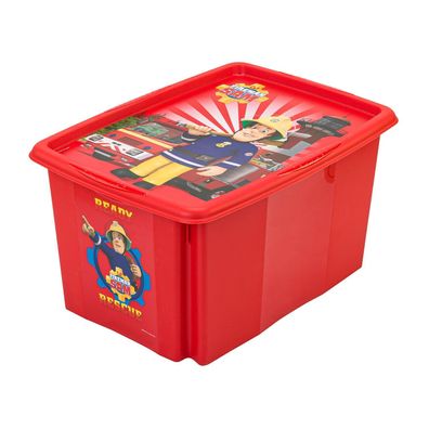3x Aufbewahrungsbox Spielzeugbox Spielzeugkiste Fashion Box 45L Fireman Sam