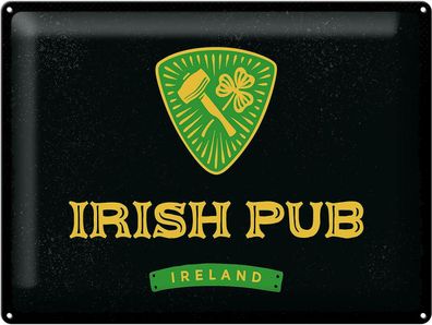 Blechschild Spruch Ireland Irish pub Alkohol 40x30 cm Deko Schild tin sign