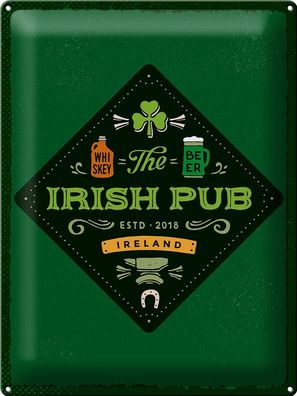 Blechschild Spruch Ireland Irish Pub Whiskey Beer 30x40 cm Schild tin sign