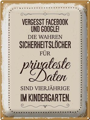Blechschild Spruch Vergesst Facebook und Google 30x40 cm Deko Schild tin sign