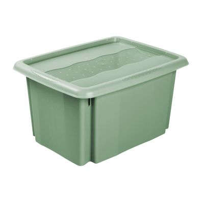 Aufbewahrungsbox Deckel Grün Kunststoffbox keeeper Stapelbar 15L Organizer Box