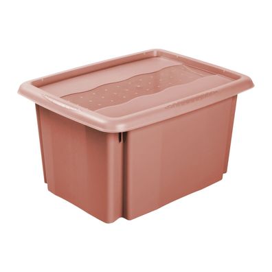 Aufbewahrungsbox Deckel Kunststoffbox Stapelbar keeeper 45L Organizer Box Rot