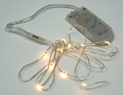 Lichterkette 10 Micro LED 100cm Batteriebetrieb Weihnachtsdekoration Blumendeko
