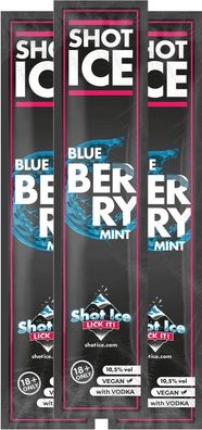 Shot Ice - Wassereis mit Alkohol 10,5% Blueberry Mint