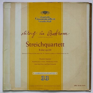 Deutsche Grammophon LPM 18 168 - Streichquartett B-dur Op. 130