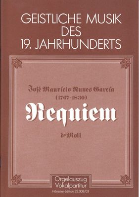 Requiem d-Moll Orgelauszug Hänssler-Edition 23.008/03