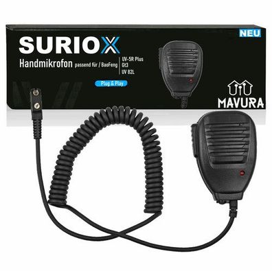 SURIOX Mikrofon Lautsprecher für Baofeng UV-5R Plus GT-3 UV 82L Hand-funkgerät
