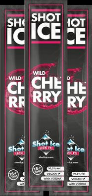 Shot Ice - Wassereis mit Alkohol 10,5% Wild Cherry