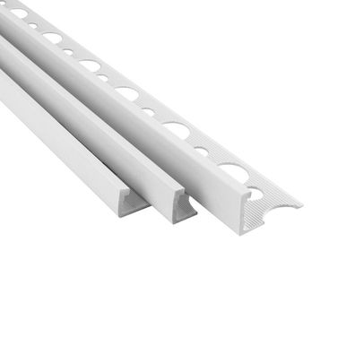 10x PVC L-Profil Fliesenschiene Fliesenprofil Kunststoff Schiene weiß L270cm 8-12,5mm