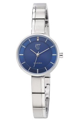 ETT Eco Tech Time Damen-Armbanduhr Solar Diamond Lady Blau ELS-12149-32M