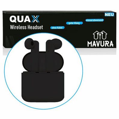 QUAX Wireless Bluetooth Kopfhörer Kopfhörer Headset für Iphone Samsung schwarz