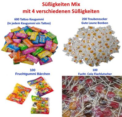 1000 Teile Süßwaren Süßigkeiten Giveaway Wurfmaterial Mix