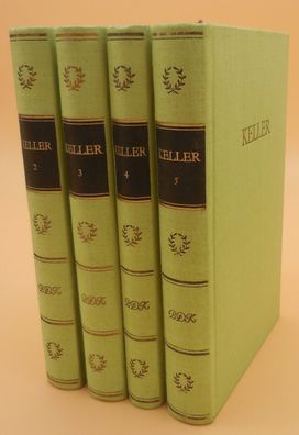 4 Bände Kellers Werke in fünf Bänden (Band 2-5)