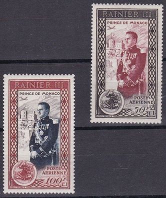 MONACO 1950 414-415 Flugpostmarken Postfrisch MNH * * *